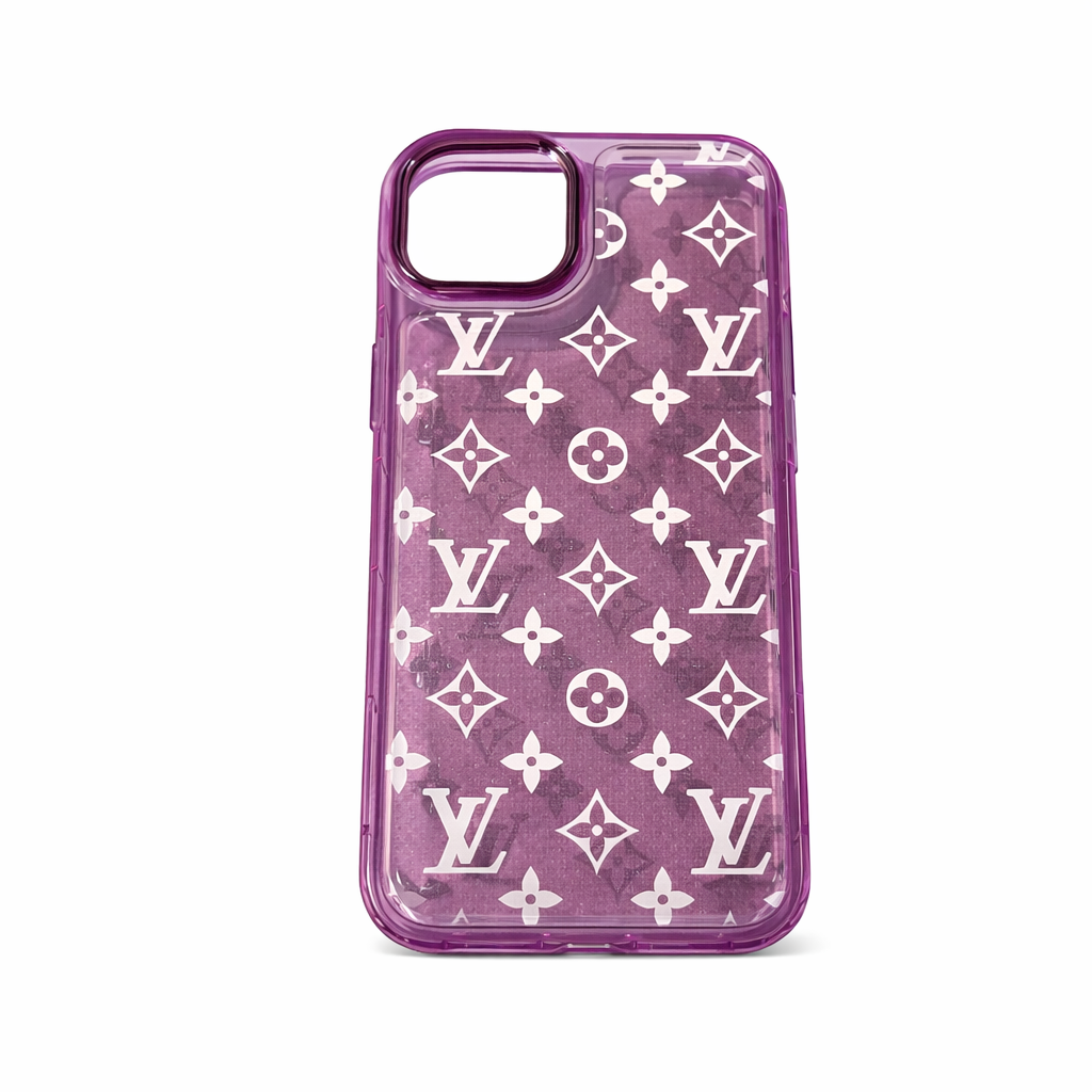 Luxury Case pink monogram transparent inspired by Louis Vuitton