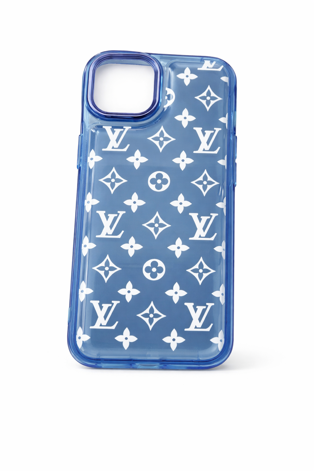 Luxury Case blue monogram transparent inspired by Louis Vuitton