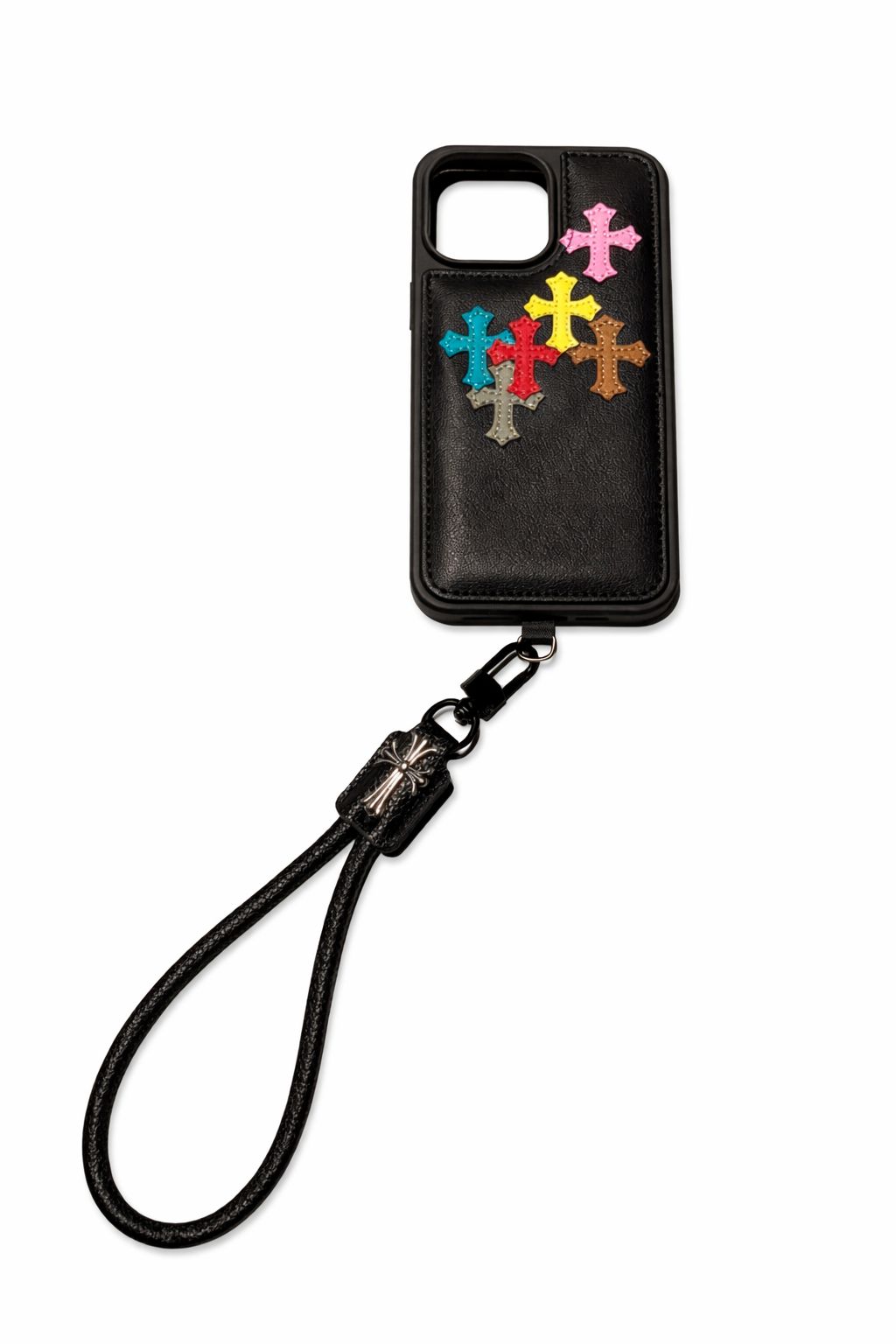 chrome cross hooesje met halsband