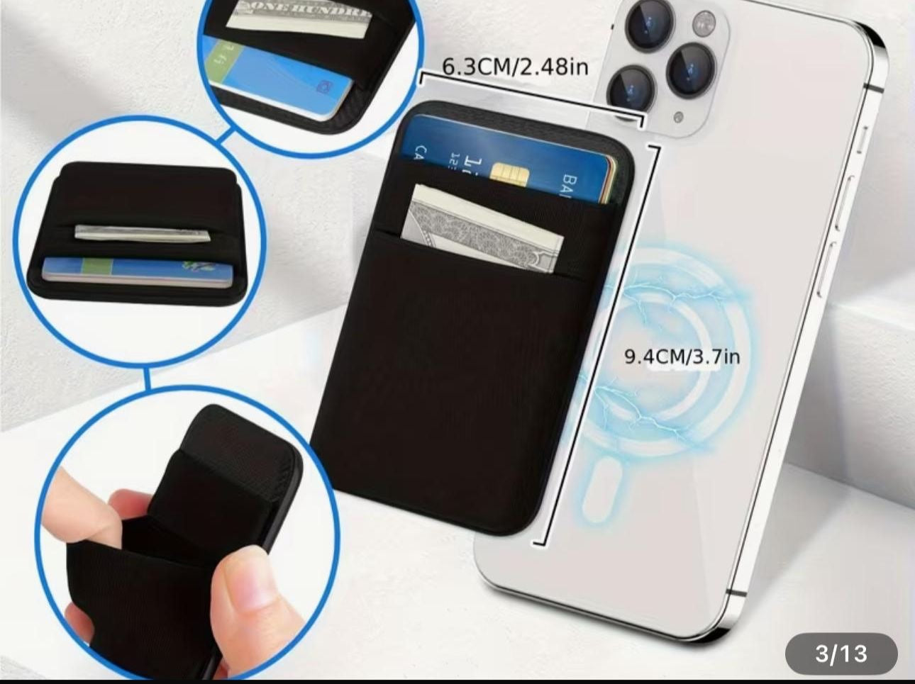 Magsafe kaarthouder zwart